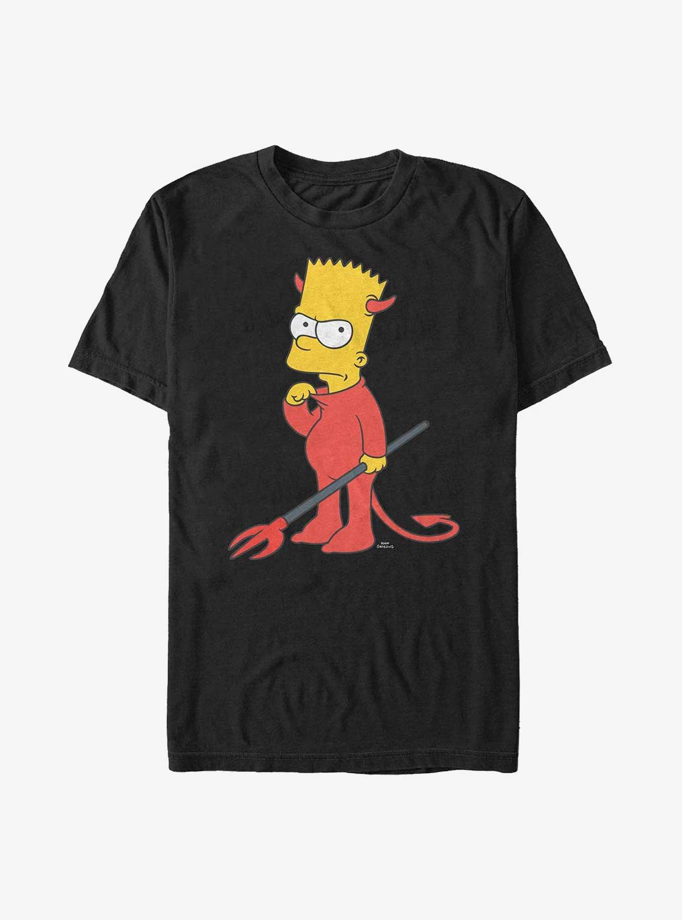 The Simpsons Devil Bart Big & Tall T-Shirt, BLACK, hi-res