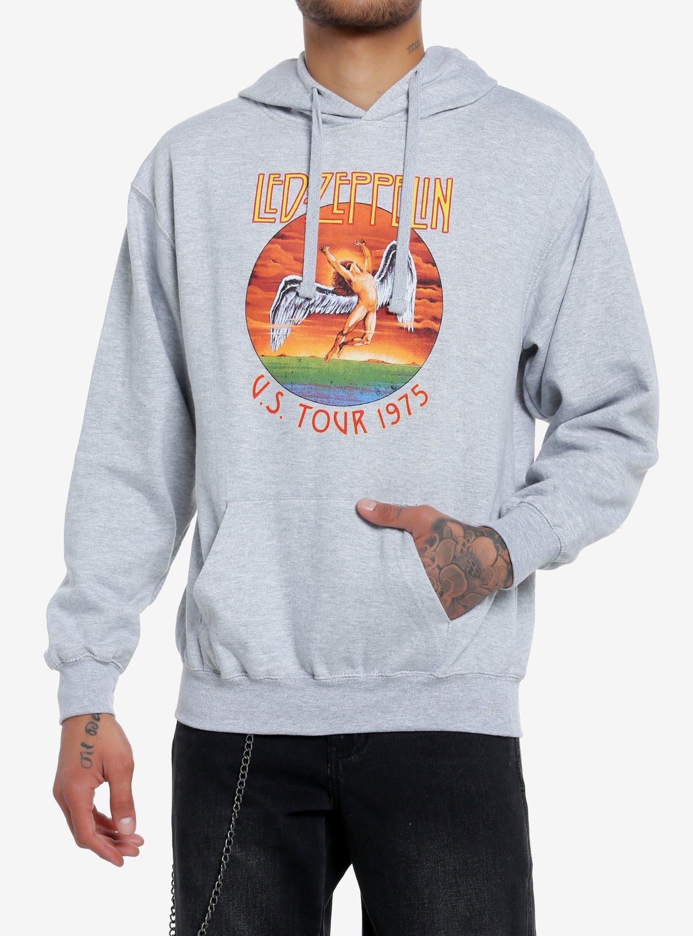 Led Zeppelin 1975 U.S. Tour Hoodie, HEATHER GREY, hi-res