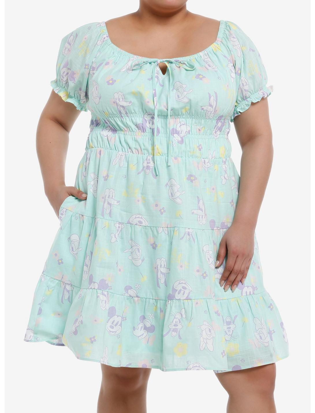 Her Universe Disney Mickey Mouse And Friends Pastel Spring Dress Plus Size, MULTI, hi-res