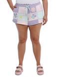 Her Universe Disney Pastel Spring Patchwork Girls Lounge Shorts Plus Size, MULTI, hi-res