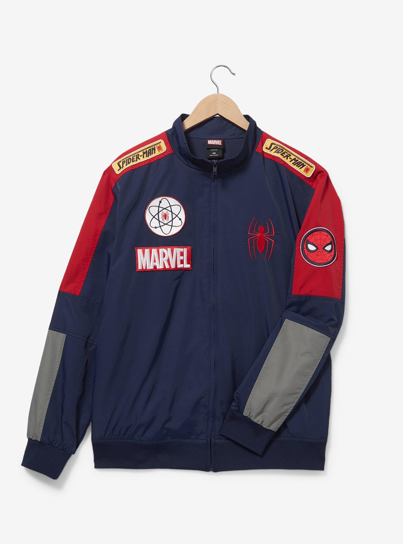 Men's Marvel Spider-Man Icon Badge Pull Over Hoodie Red Large