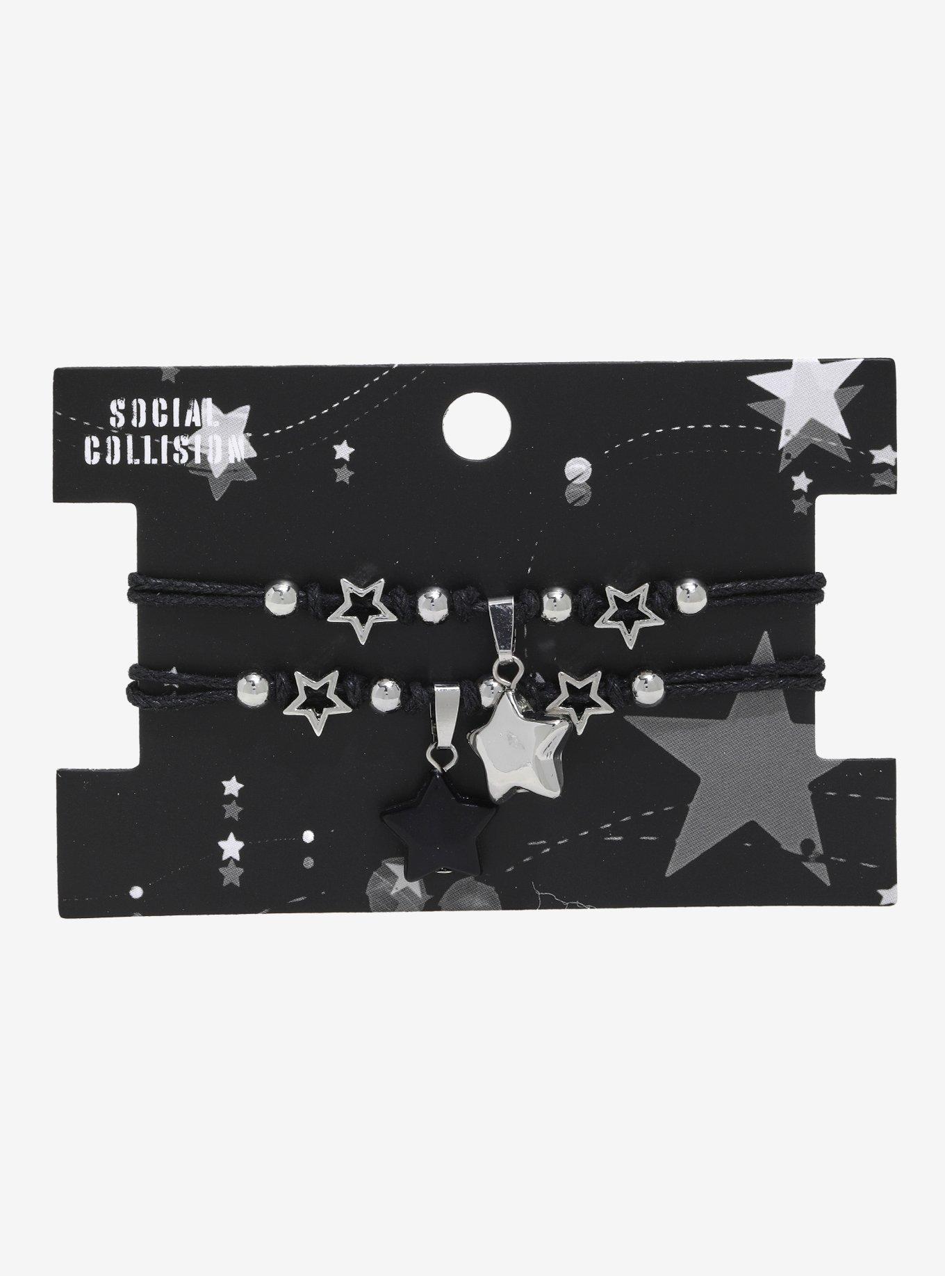 Hot Topic Social Collision® Dark Star Beads Best Friend Cord Bracelet Set