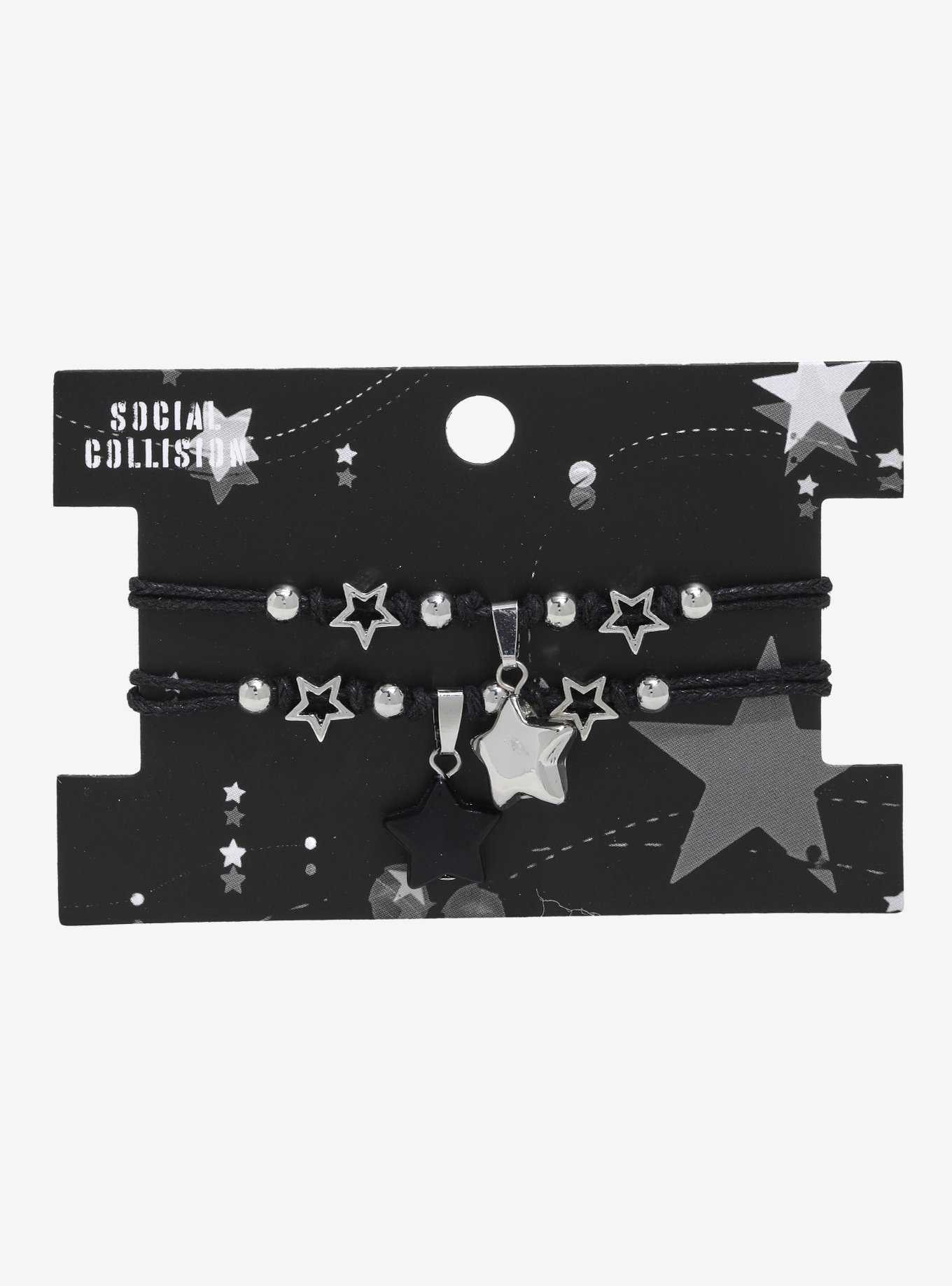 Social Collision® Dark Star Beads Best Friend Cord Bracelet Set, , hi-res