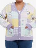 Her Universe Disney Mickey Mouse And Friends Pastel Gingham Girls Cardigan Plus Size, MULTI, hi-res