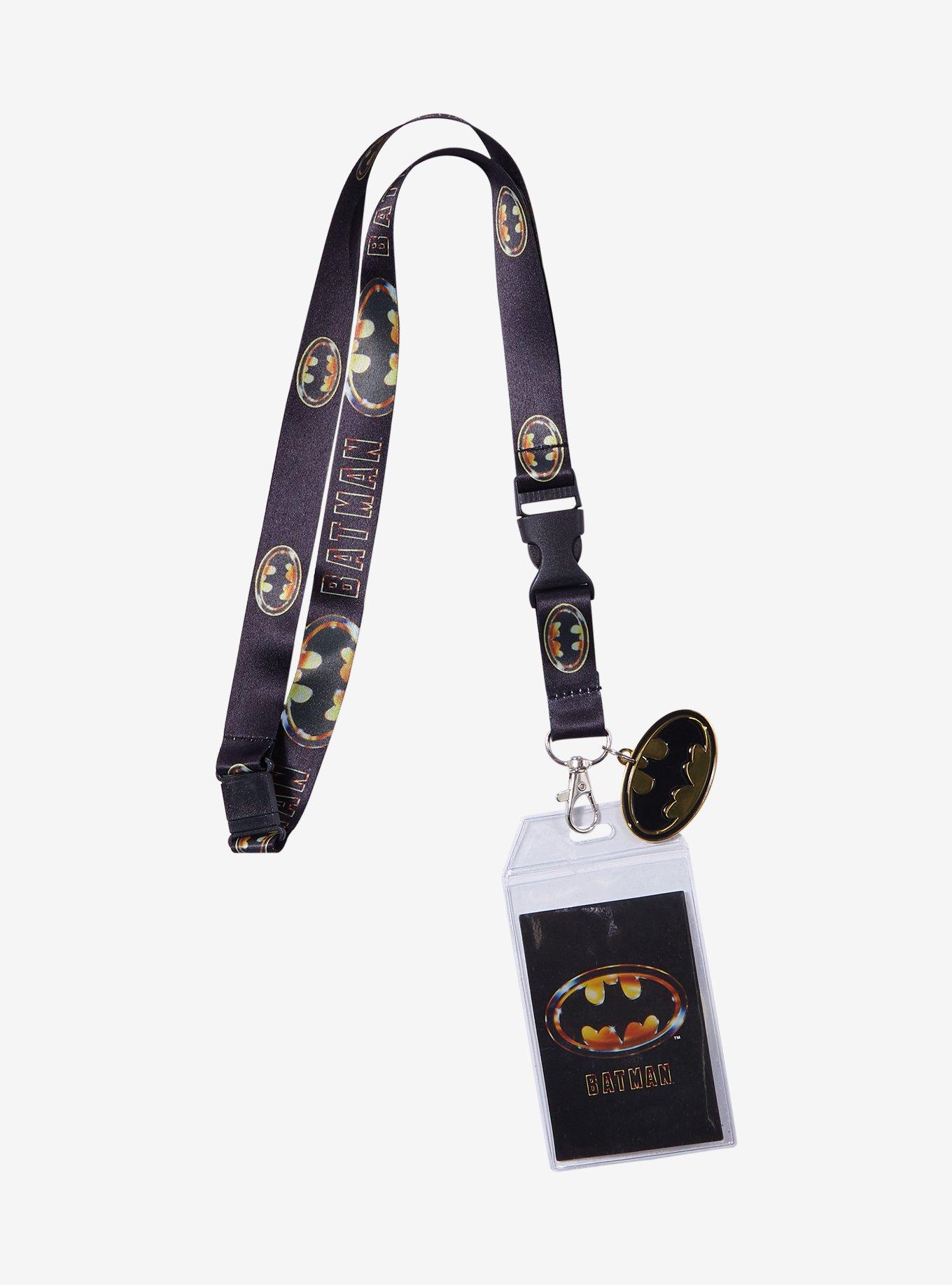 DC Comics Batman Symbol Allover Print Lanyard &mdash; BoxLunch Exclusive, , hi-res