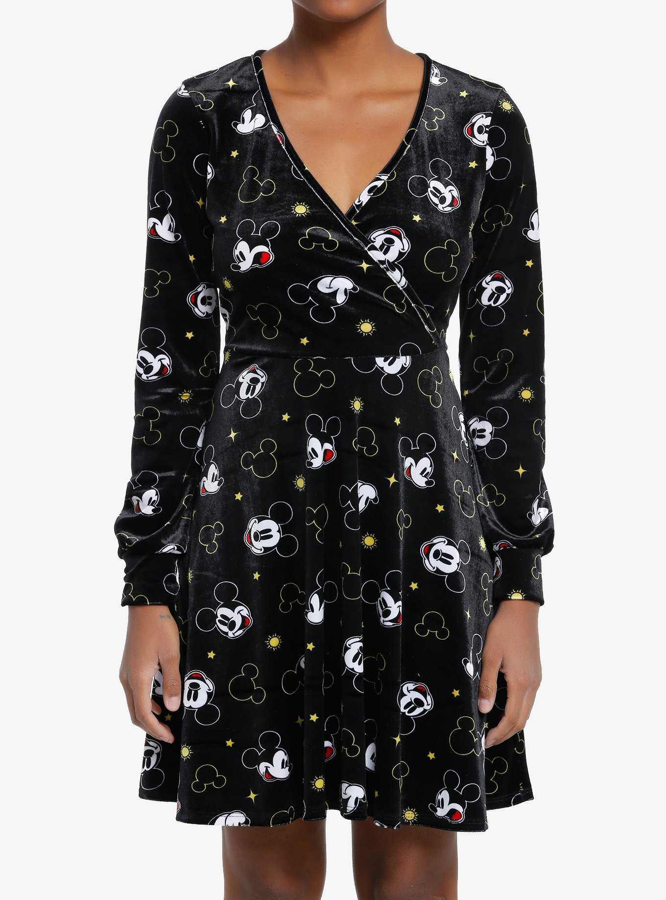 Disney Mickey Mouse Icons Velvet Dress, , hi-res