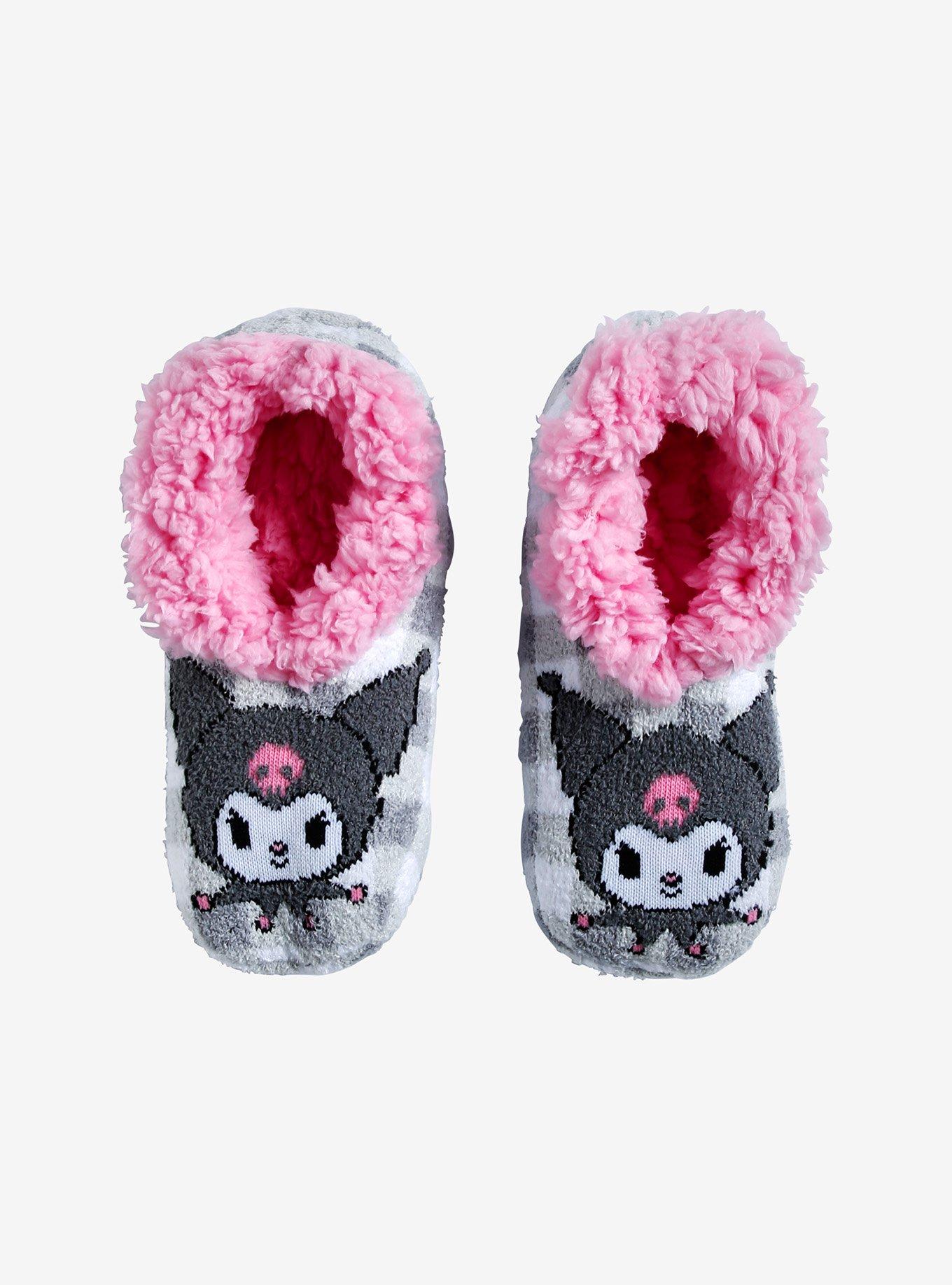 Kuromi Plaid Cozy Socks, , hi-res