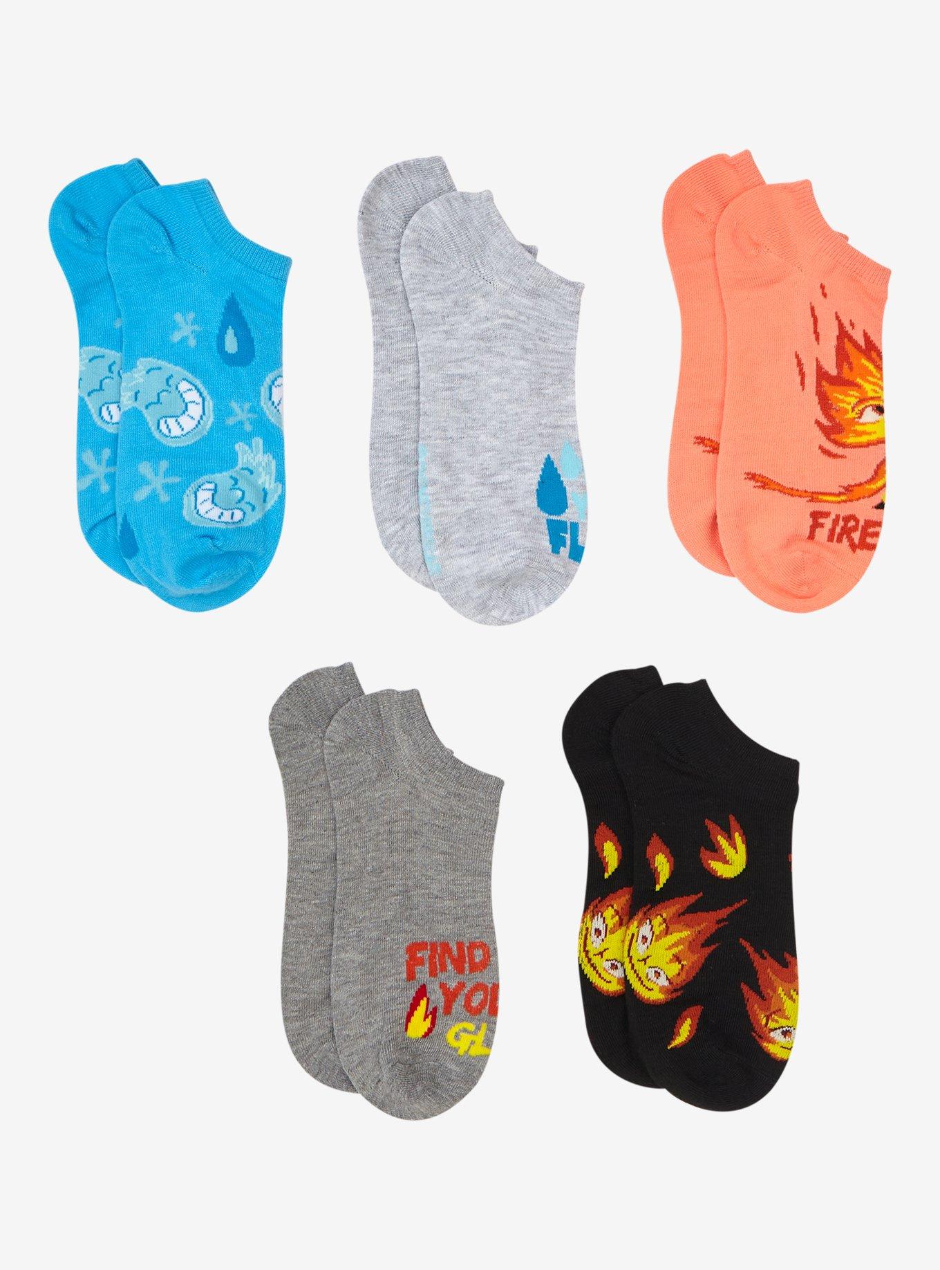 Disney Pixar Elemental Character No-Show Socks