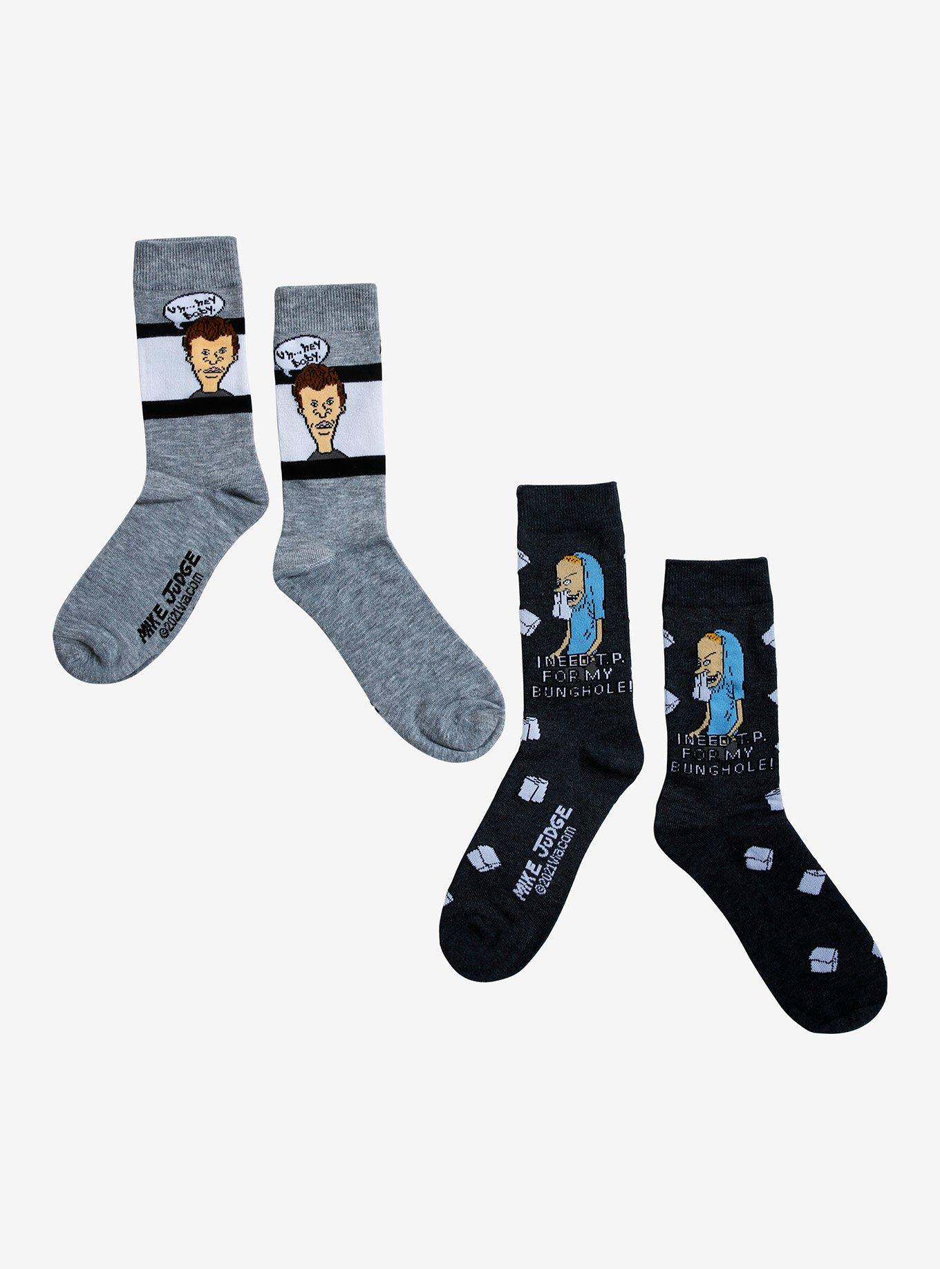 Beavis And Butt-Head Crew Socks 2 Pair, , hi-res