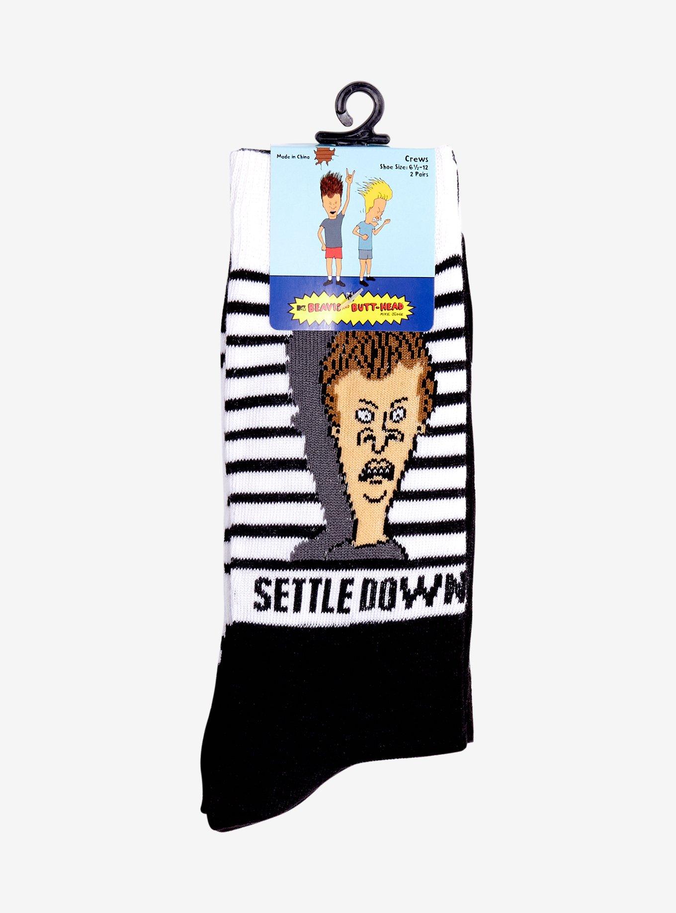 Beavis And Butt-Head Settle Down Crew Socks, , hi-res