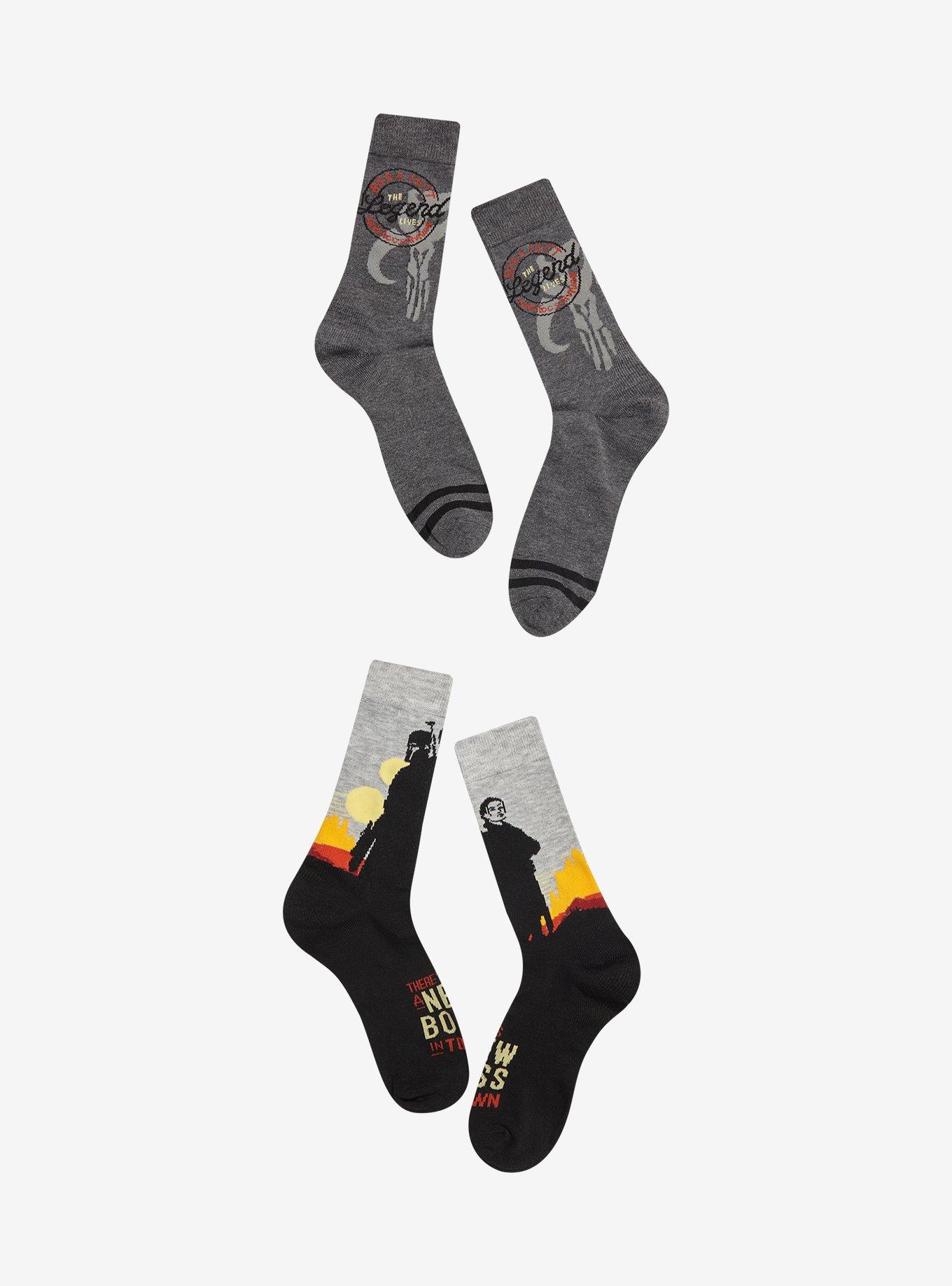 Star Wars The Book Of Boba Fett Duo Crew Sock 2 Pair, , hi-res