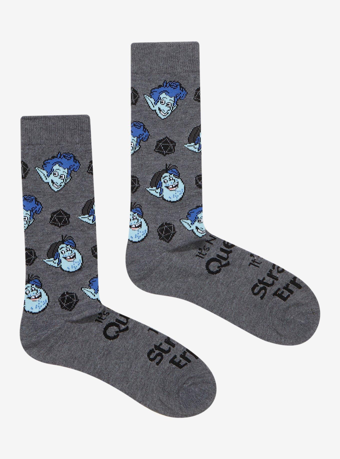 Disney Pixar Onward Ian & Barley Crew Socks, , hi-res