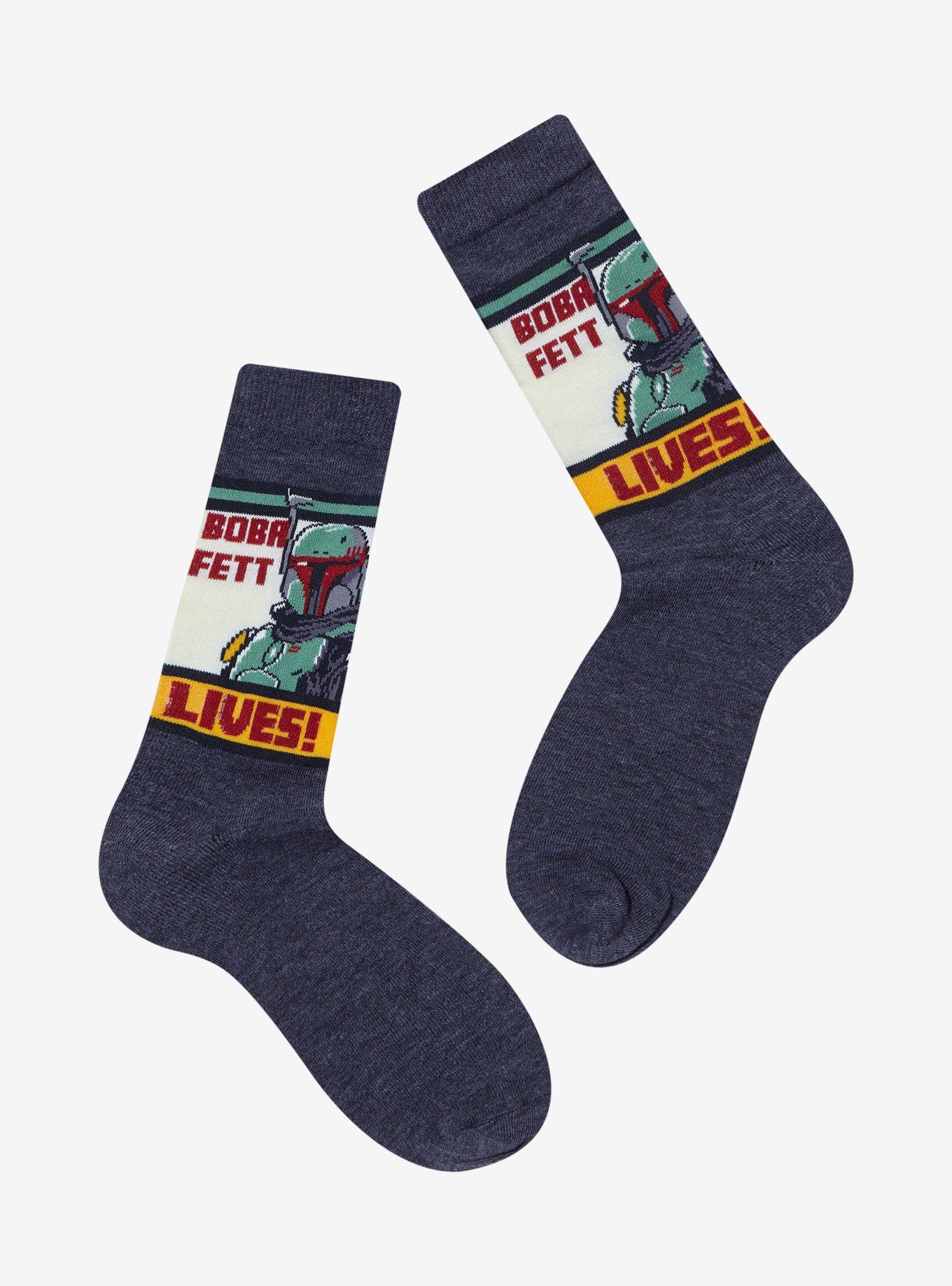 Star Wars The Mandalorian Boba Fett Crew Socks, , hi-res
