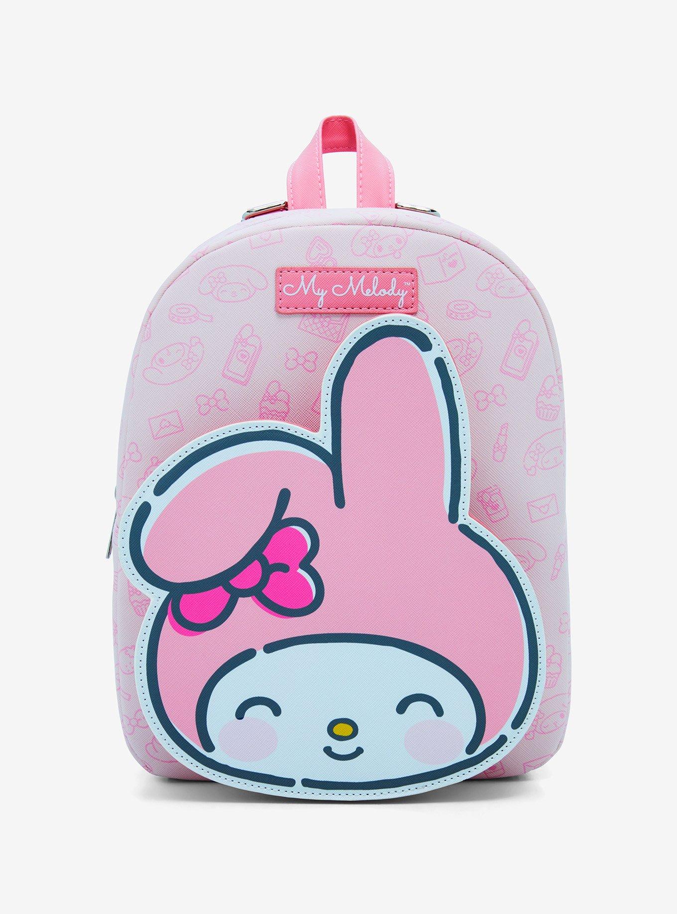 My Melody Pink Transparent Figural Mini Backpack LOUNGEFLY Sanrio My Melody Figural Floral Mini Backpack  main image 4