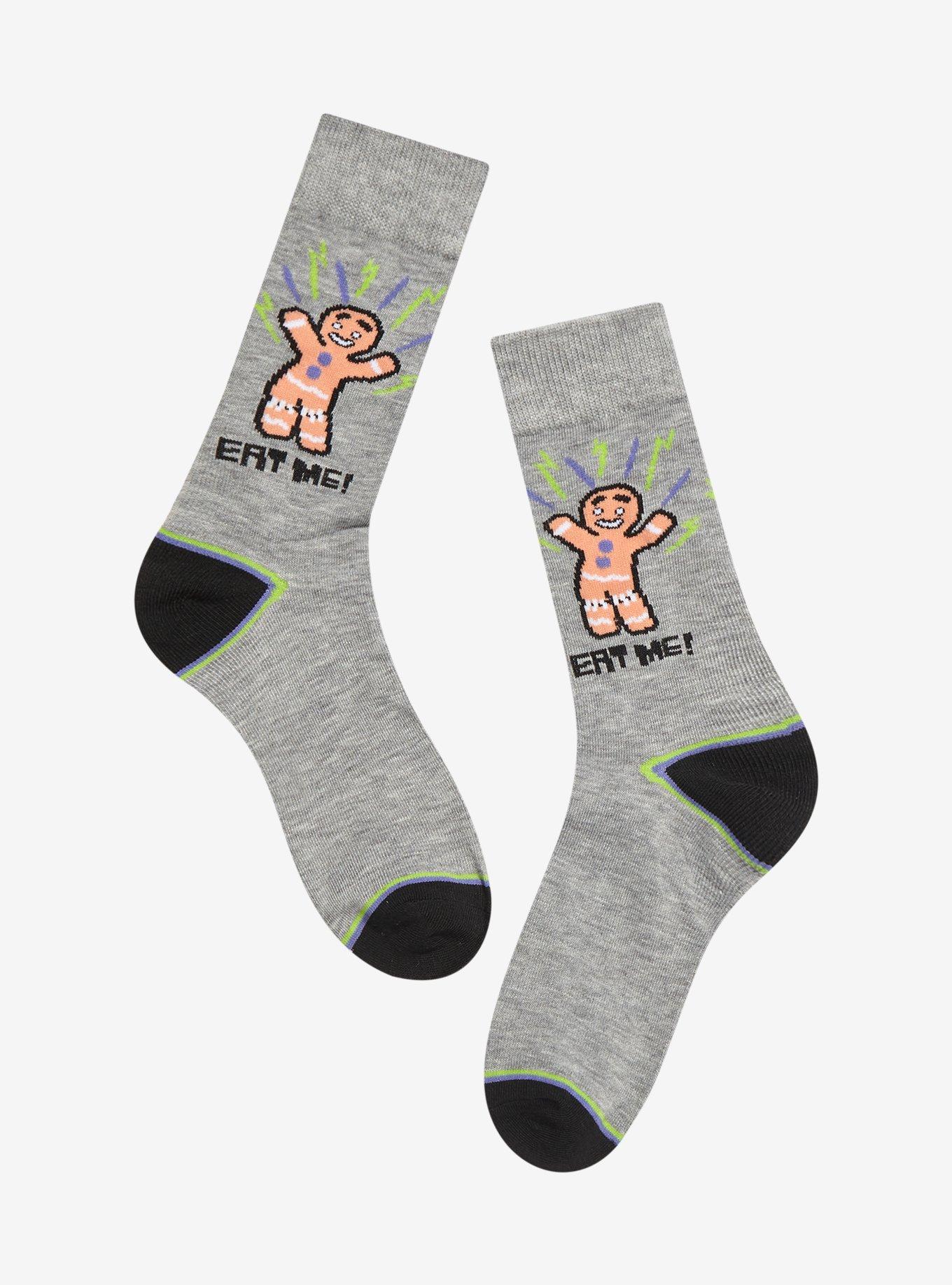 Shrek Gingy Eat Me Crew Socks, , hi-res