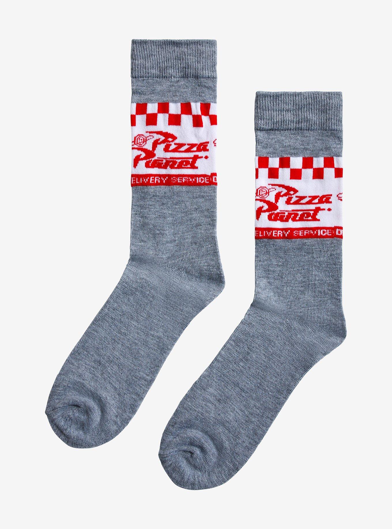 Disney Pixar Toy Story Pizza Planet Crew Socks, , hi-res