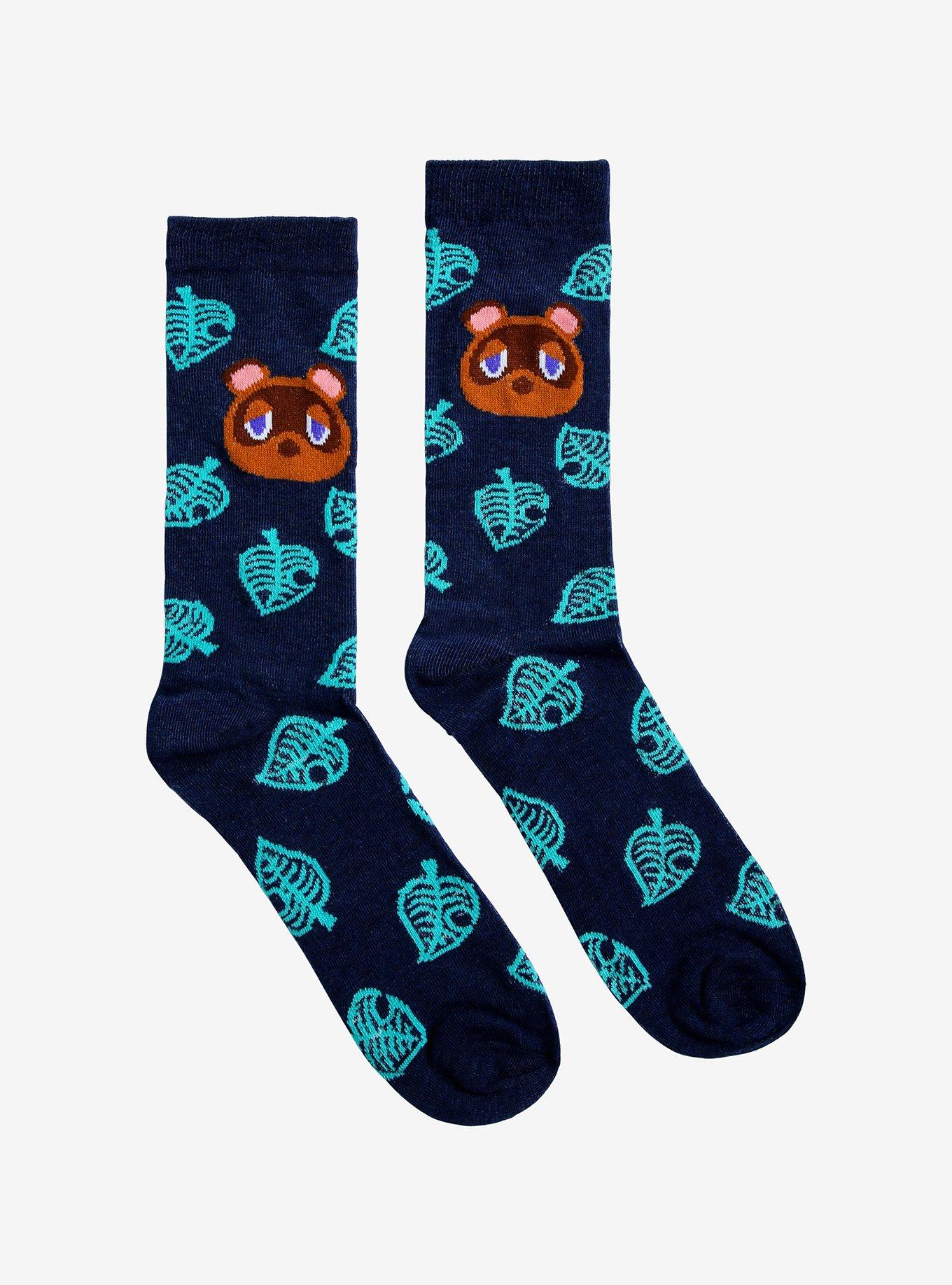 Animal Crossing: New Horizons Tom Nook Leaf Crew Socks, , hi-res