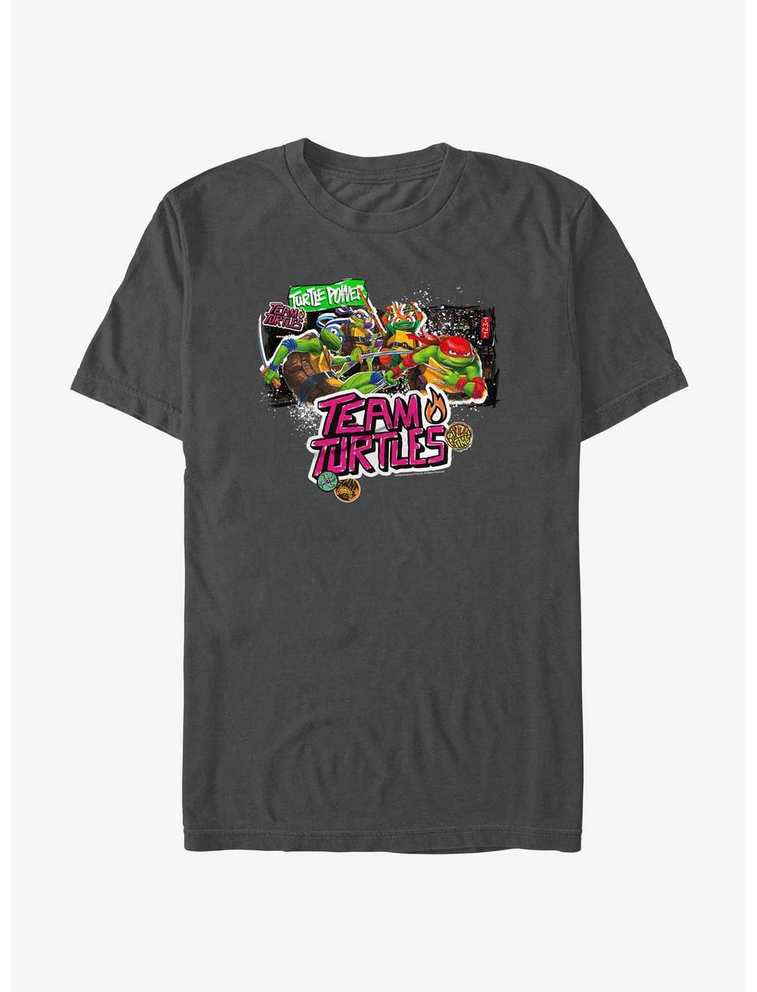 Teenage Mutant Ninja Turtles: Mutant Mayhem Turtle Power Team Big & Tall T-Shirt, CHAR HTR, hi-res