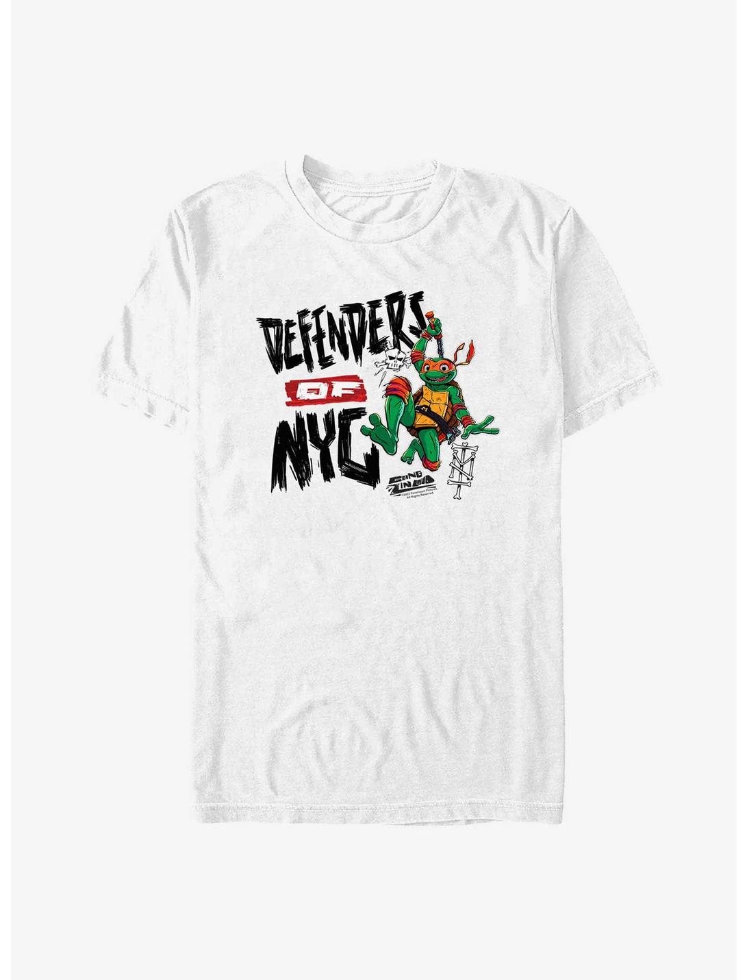 Teenage Mutant Ninja Turtles: Mutant Mayhem Defenders of NYC Michelangelo Big & Tall T-Shirt, WHITE, hi-res