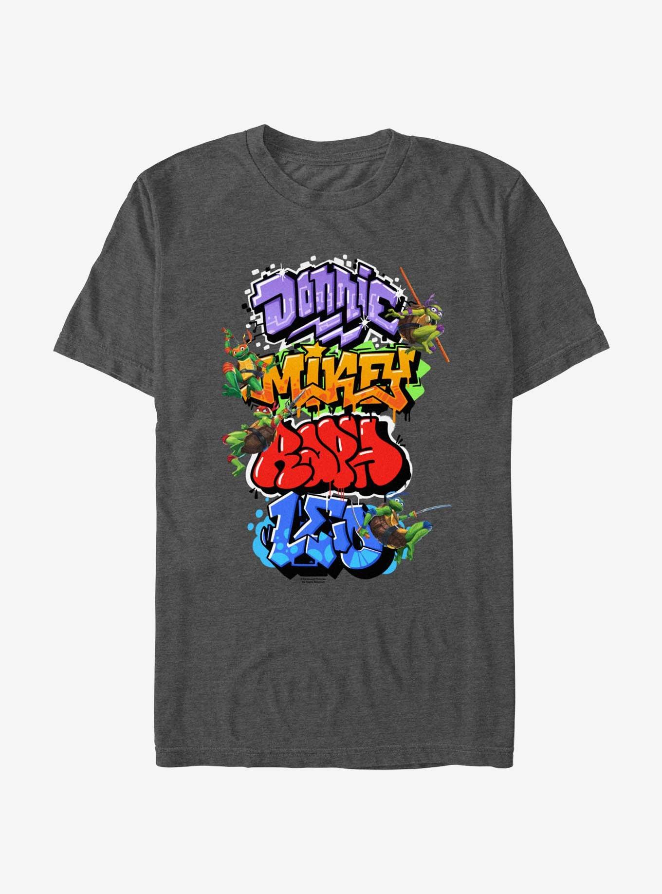 Teenage Mutant Ninja Turtles: Mutant Mayhem Graffiti Name Stack Big & Tall T-Shirt, , hi-res