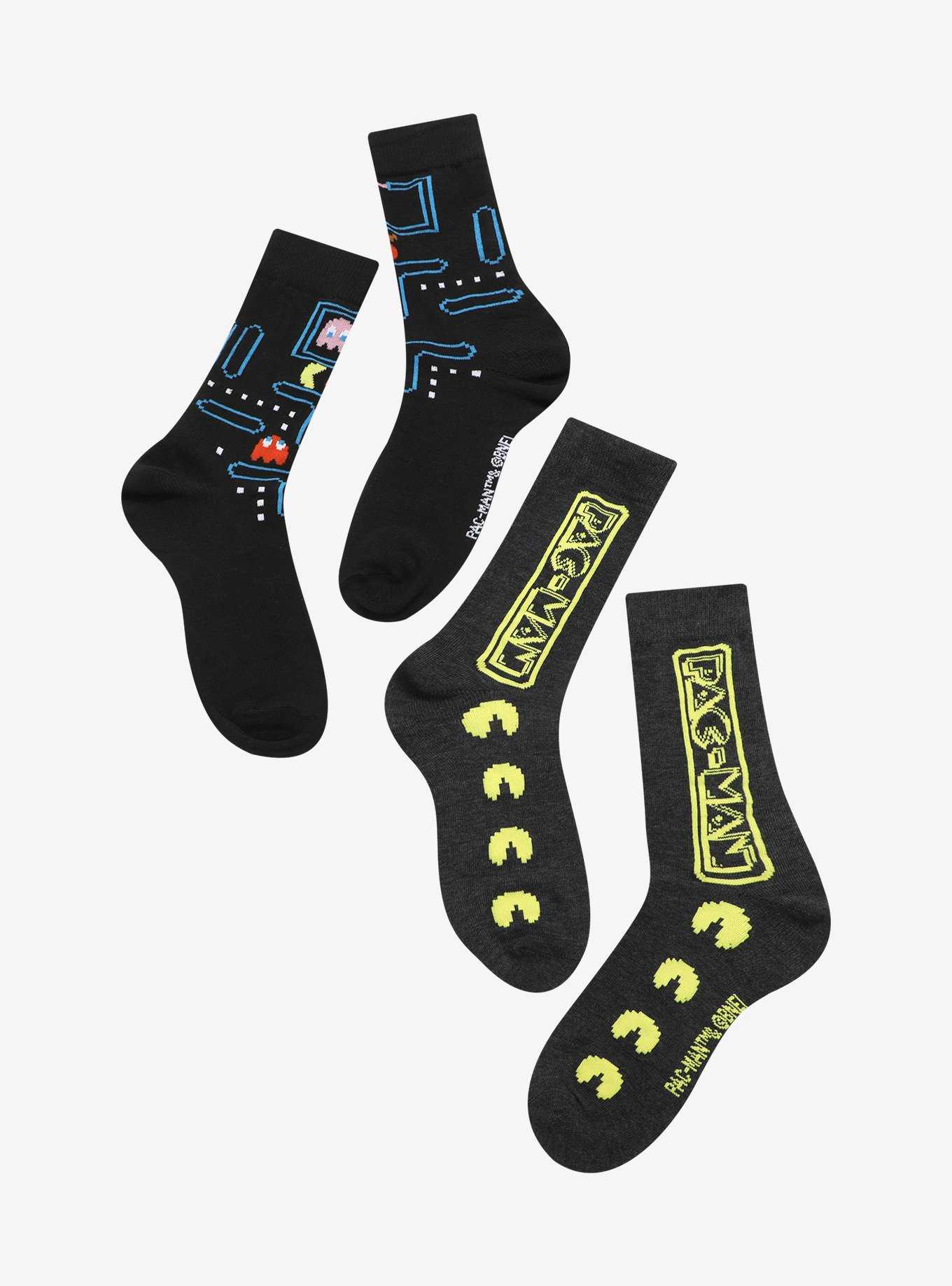 Pac-Man Retro Crew Socks 2 Pair, , hi-res