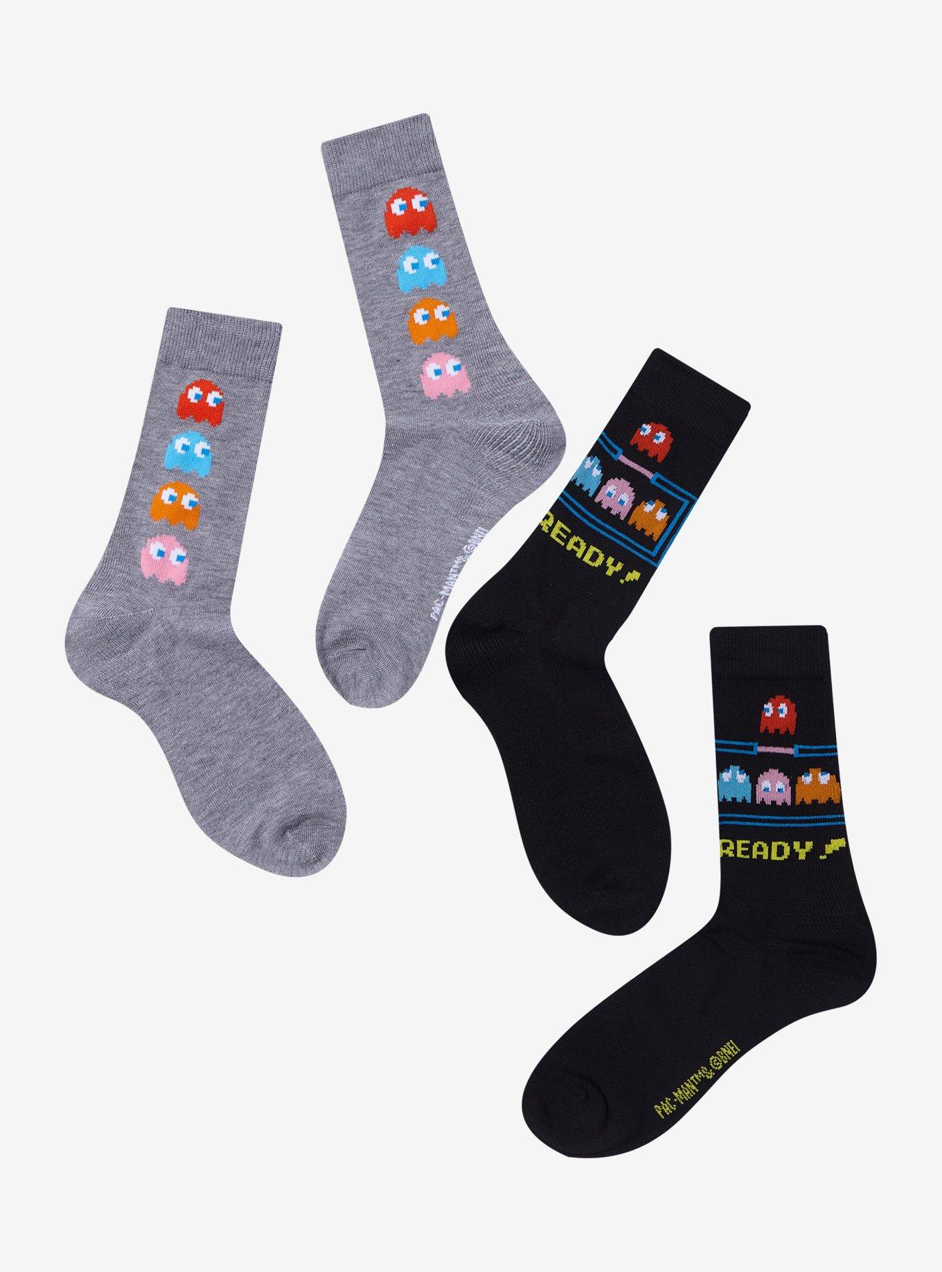Pac-Man Ghosts Crew Socks 2 Pair, , hi-res