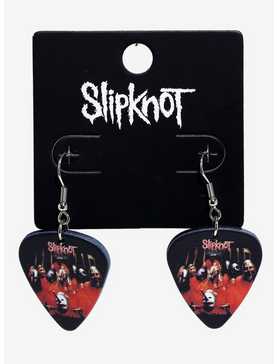 Slipknot Group Photo Guitar Pick Drop Earrings, , hi-res