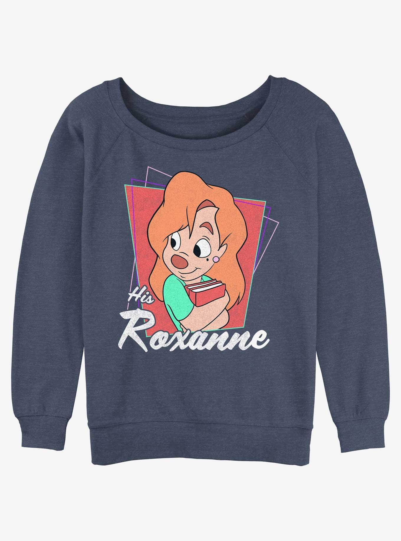 Disney A Goofy Movie His Roxanne Girls Slouchy Sweatshirt, BLUEHTR, hi-res