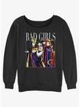 Disney Villains Bad Girls Pose Girls Slouchy Sweatshirt, BLACK, hi-res