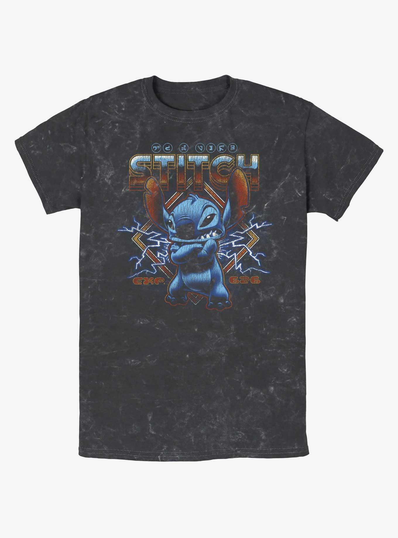 Disney Lilo & Stitch Rock Mineral Wash T-Shirt, BLACK, hi-res