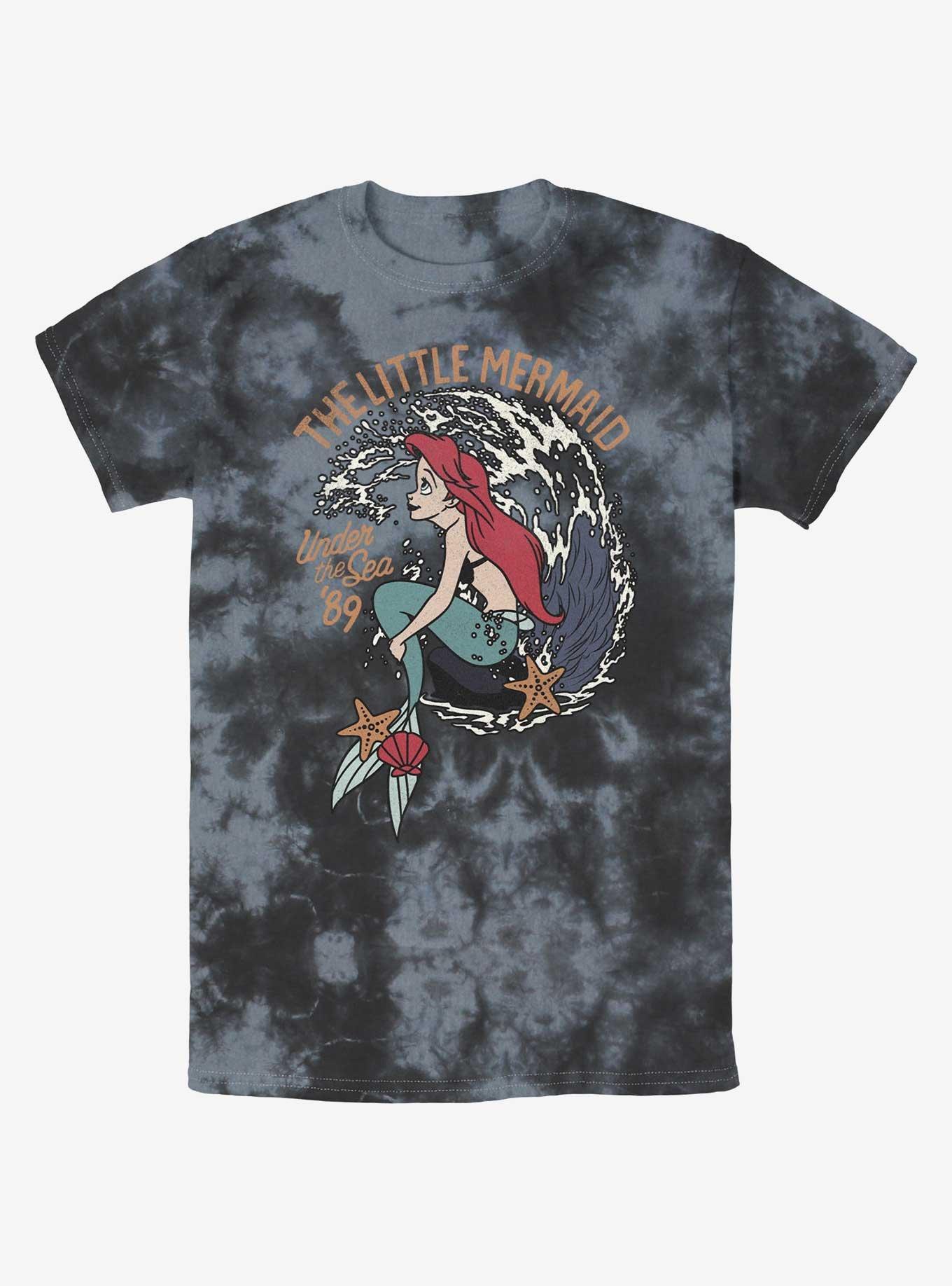 Disney The Little Mermaid Vintage Tie-Dye T-Shirt, BLKCHAR, hi-res