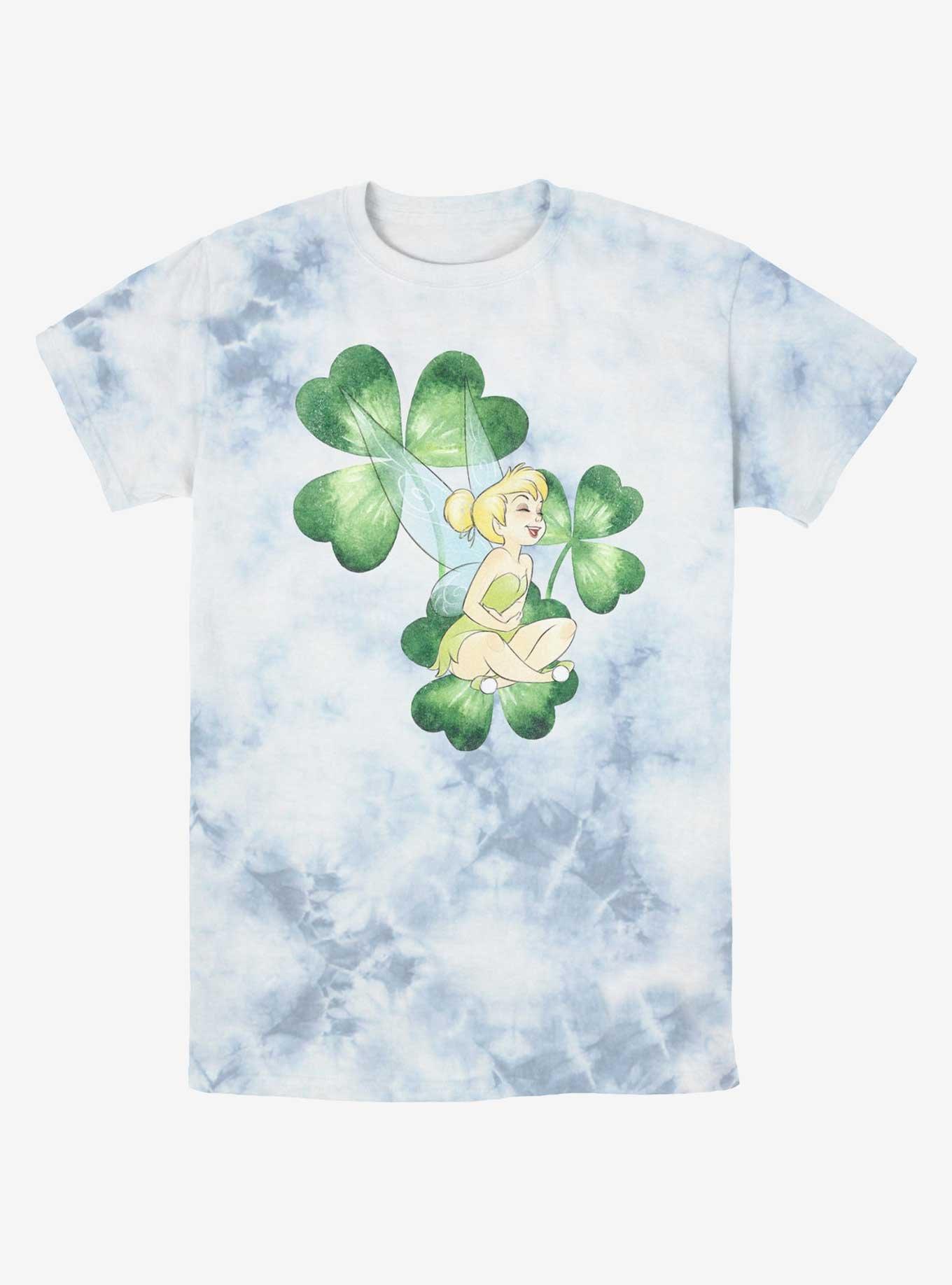 Disney Tinker Bell Clover Tie-Dye T-Shirt, WHITEBLUE, hi-res