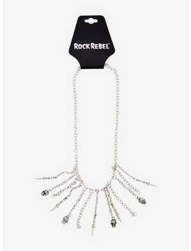 Rock Rebel Skull & Dagger Chan Necklace, , hi-res