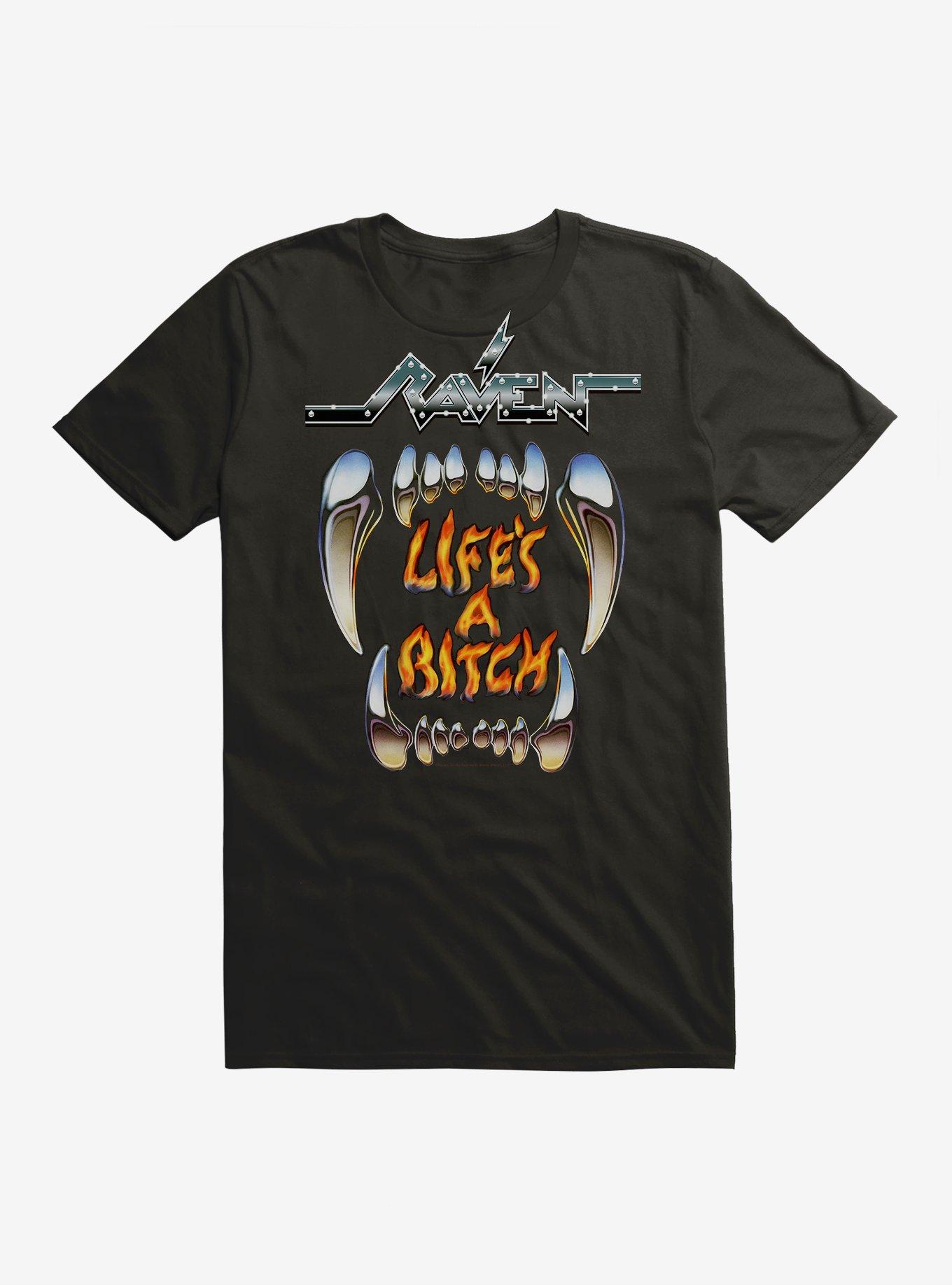 Raven Life's A Bitch T-Shirt, BLACK, hi-res