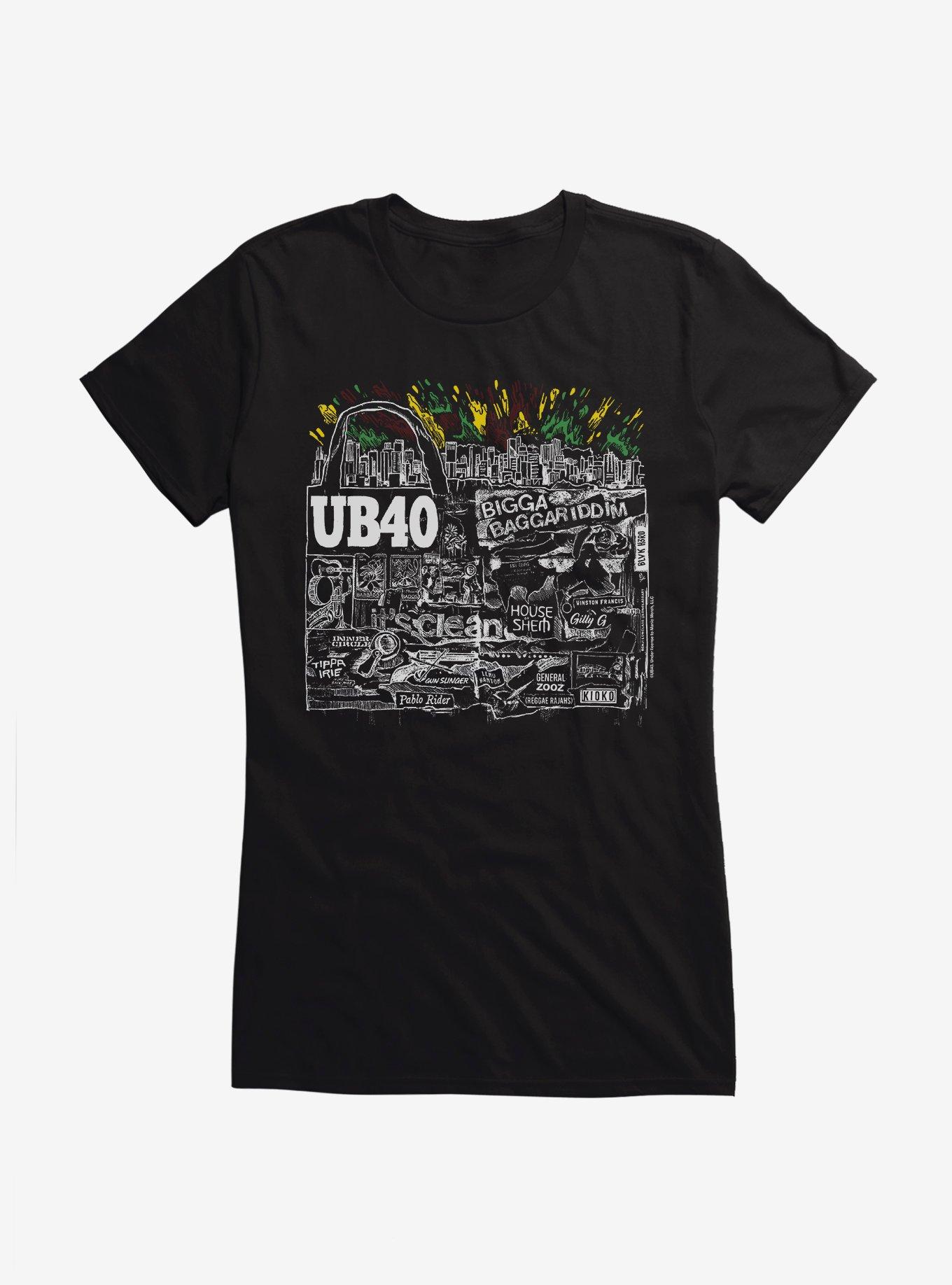 UB40 Bigga Baggariddim Girls T-Shirt, BLACK, hi-res