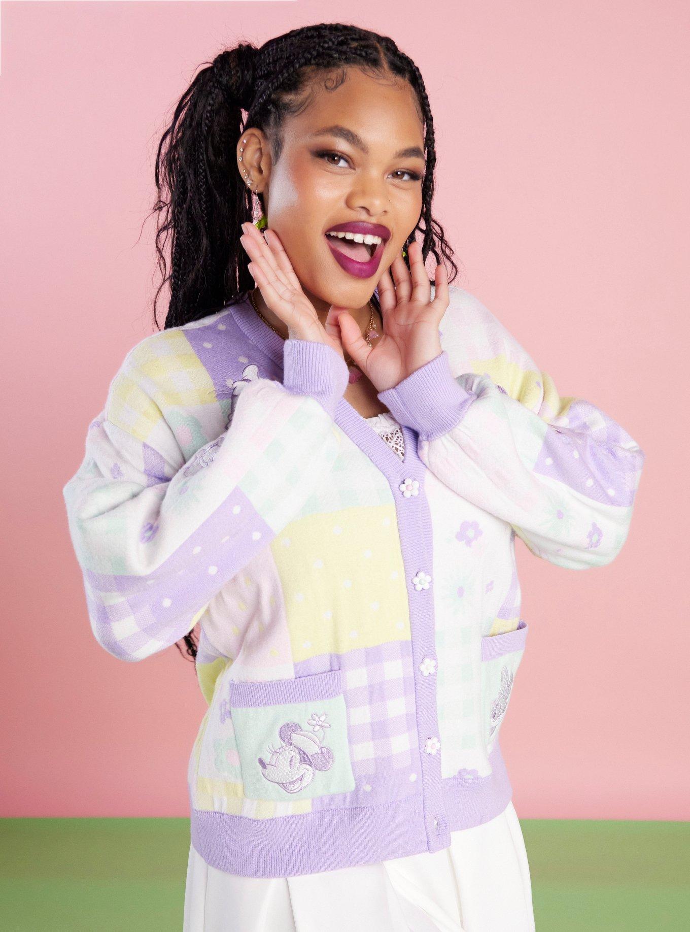 Her Universe Disney Mickey Mouse And Friends Pastel Gingham Cardigan