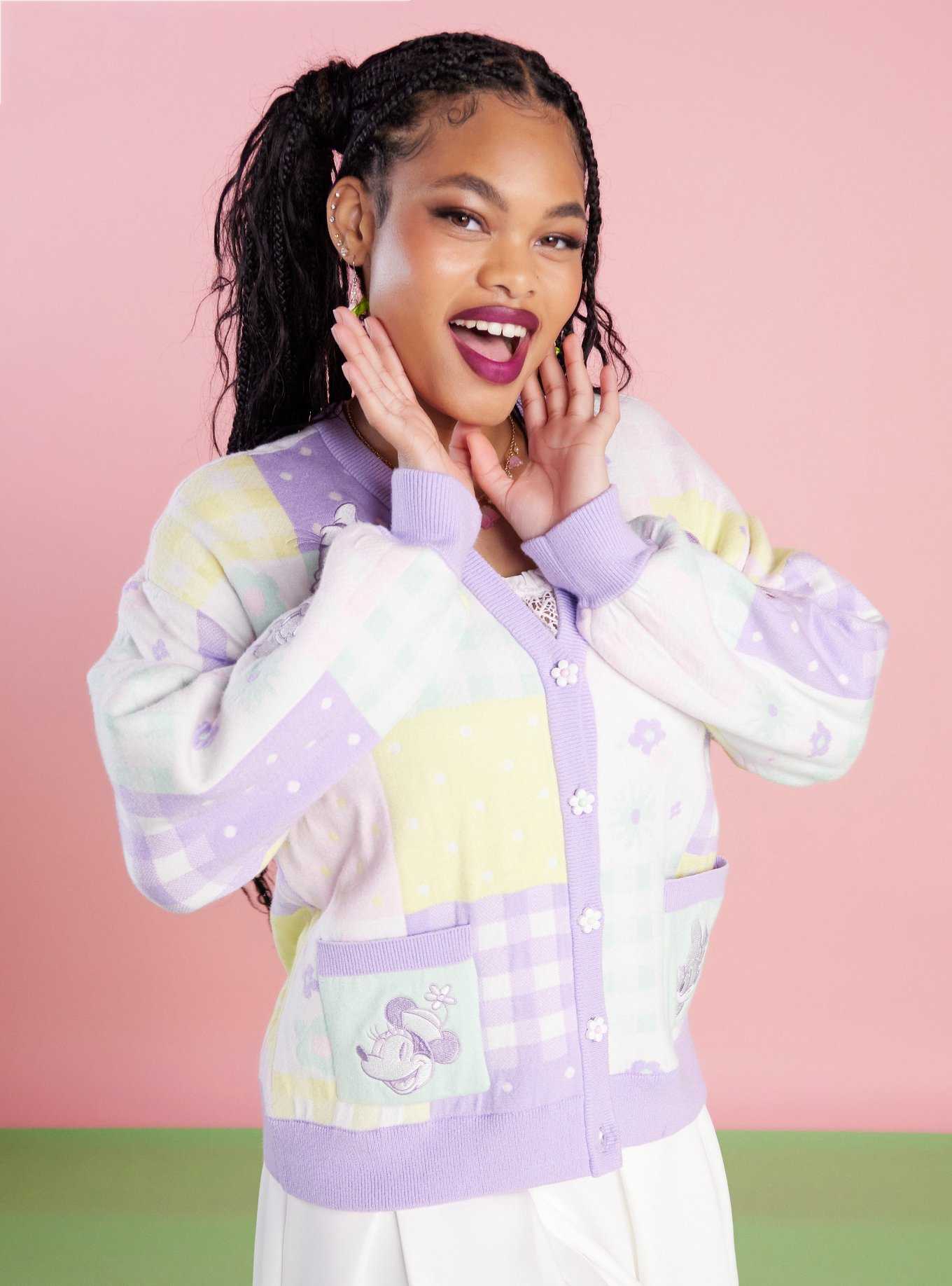 Her Universe Disney Mickey Mouse And Friends Pastel Gingham Cardigan, , hi-res