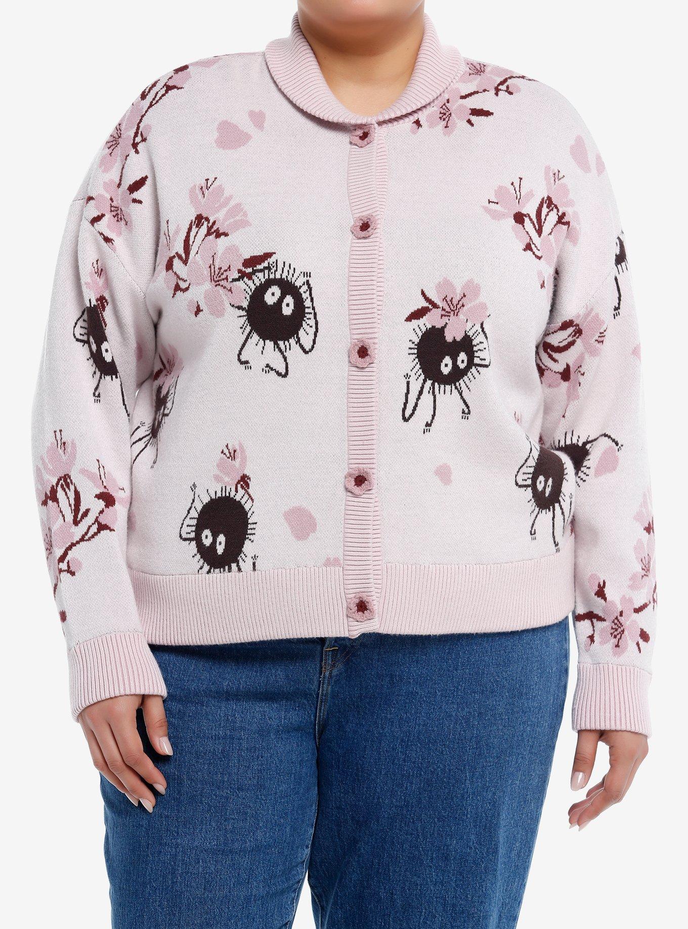 Her Universe Studio Ghibli Spirited Away Soot Sprite Sakura Collared Cardigan Plus Size, , hi-res