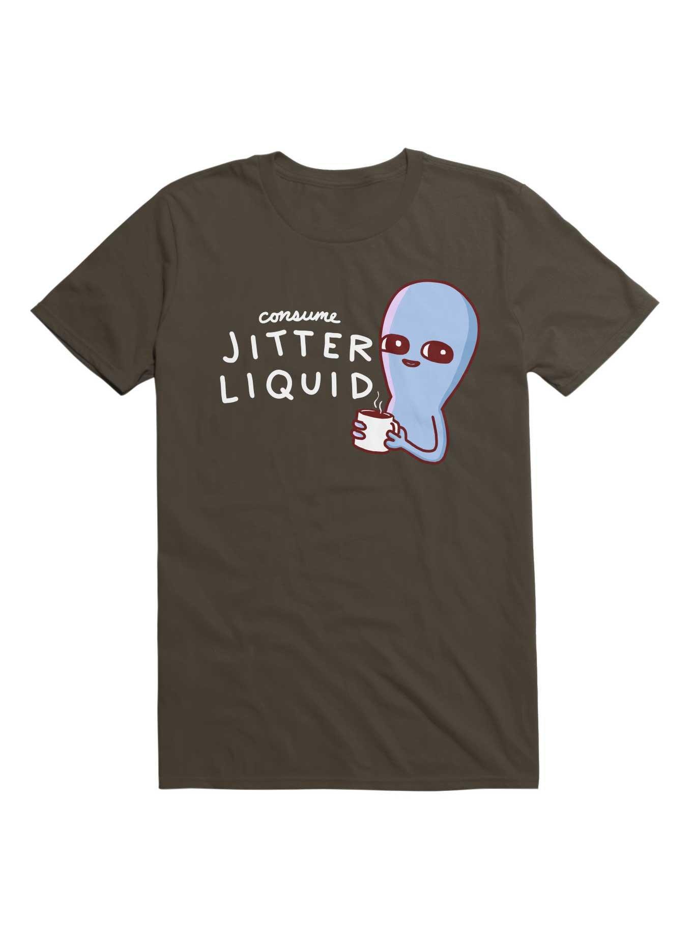 Strange Planet: Consume Jitter Liquid T-Shirt, BROWN, hi-res