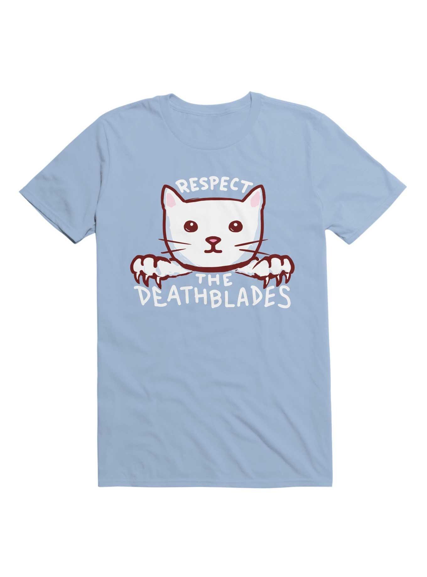 Strange Planet Respect The Death Blades T-Shirt, LIGHT BLUE, hi-res