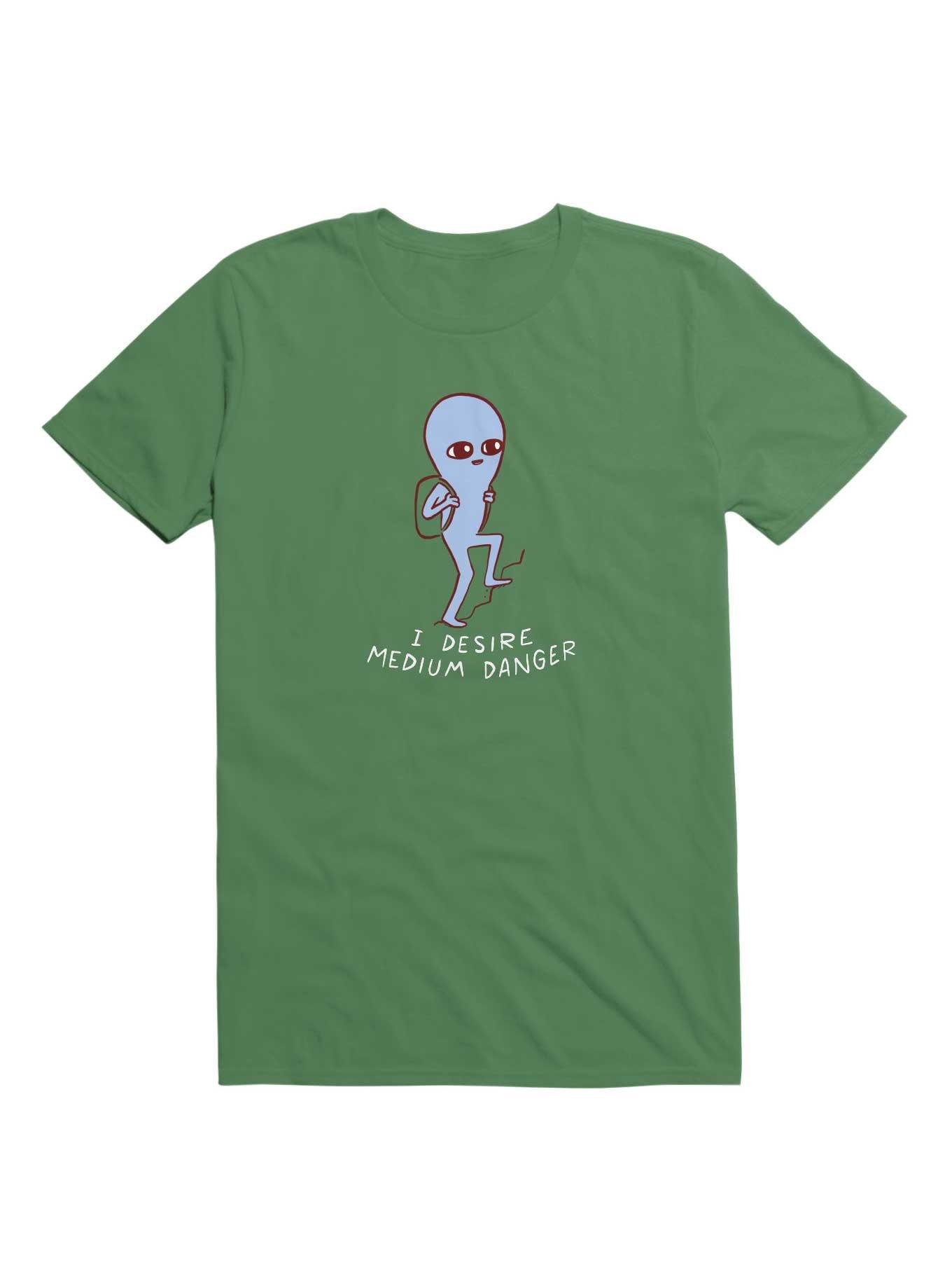 Strange Planet I Desire Medium Danger T-Shirt, IRISH GREEN, hi-res