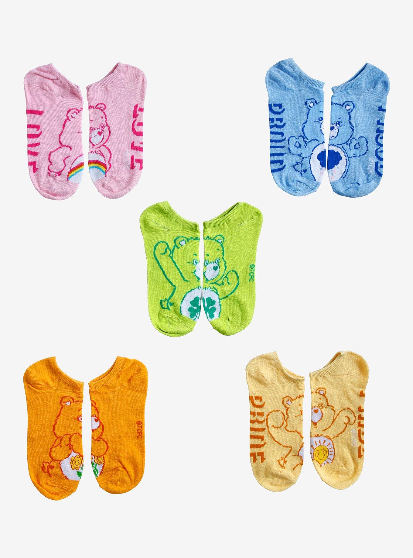 Care Bears Pride Rainbow No-Show Socks 5 Pair, , hi-res