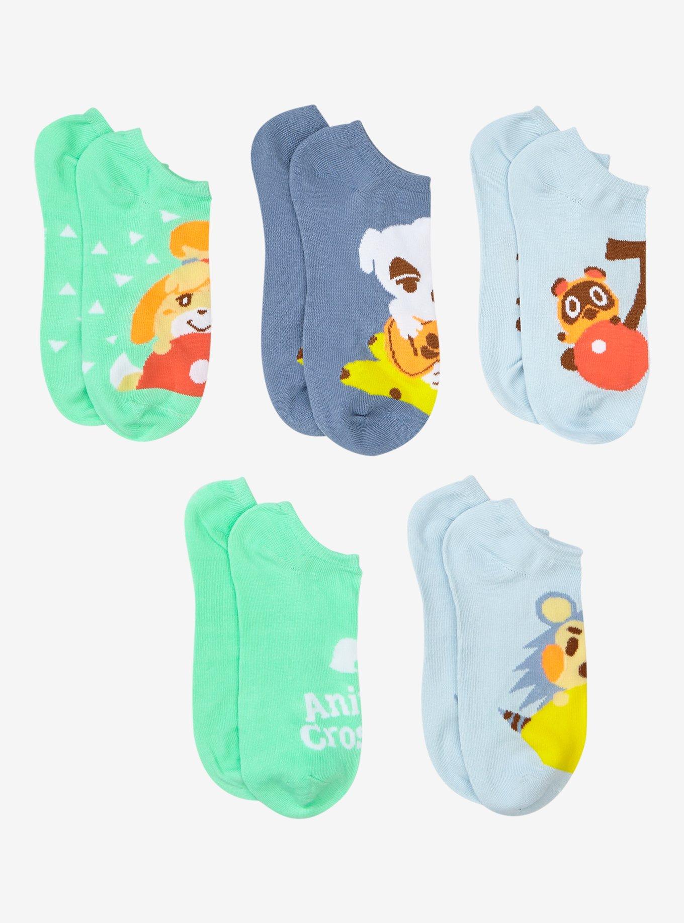 Animal Crossing NPC Fruit No-Show Socks 5 Pair, , hi-res
