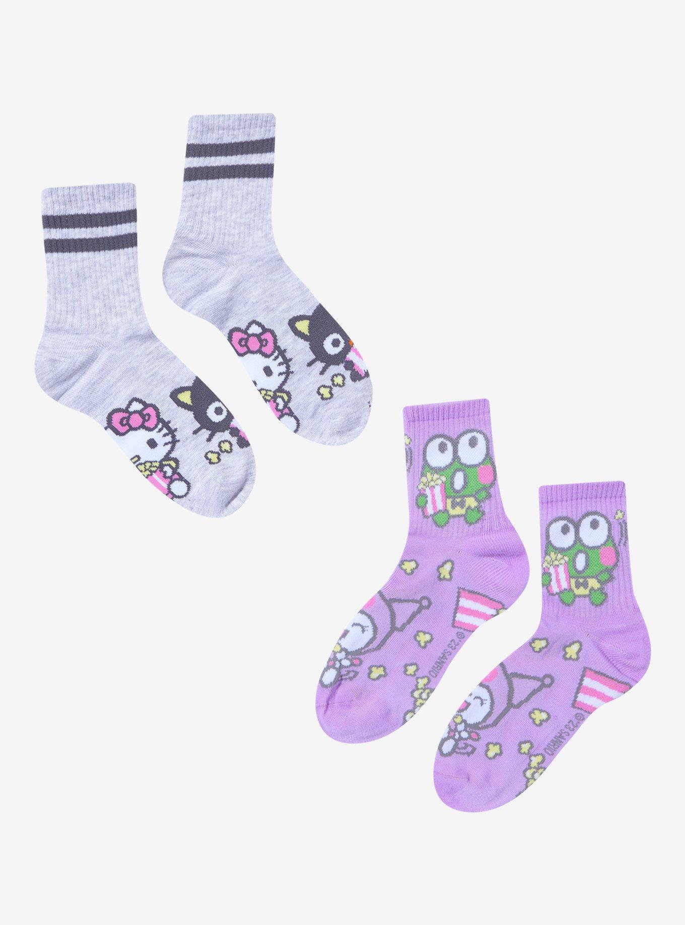 Hello Kitty And Friends Popcorn Crew Socks 2 Pair, , hi-res