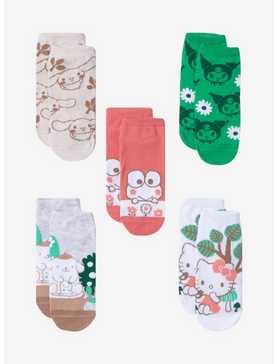 Hello Kitty And Friends Nature No-Show Socks 5 Pair, , hi-res