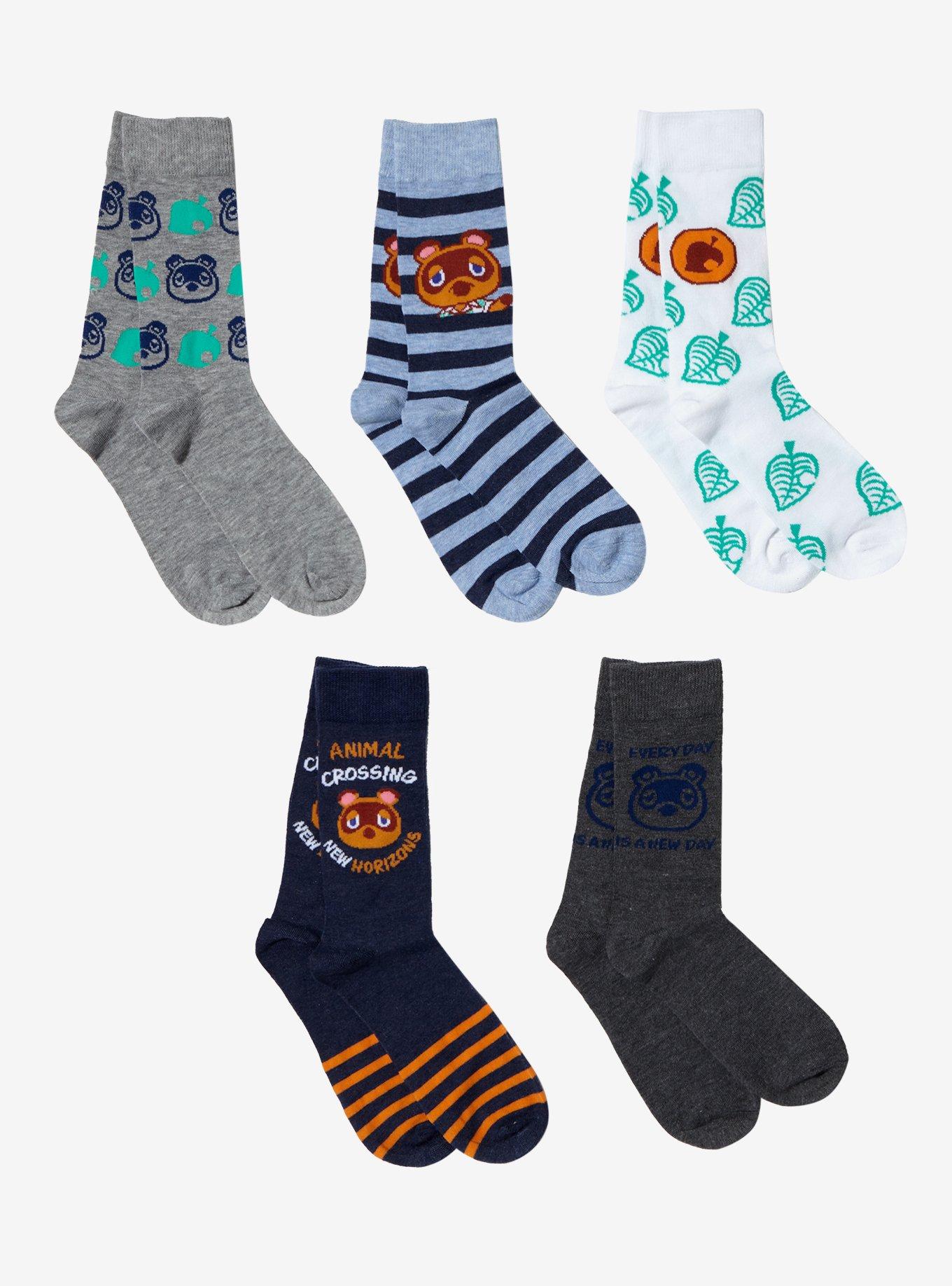 Animal Crossing: New Horizons Tom Nook Crew Socks 5 Pair, , hi-res
