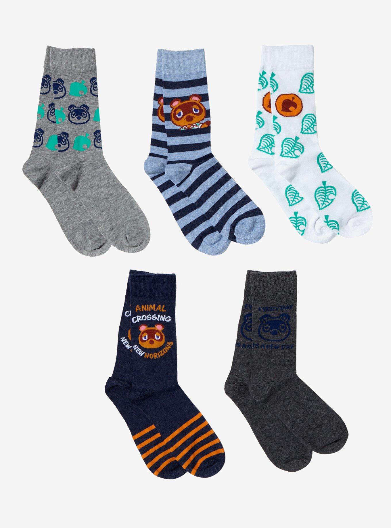 Animal Crossing: New Horizons Tom Nook Crew Socks 5 Pair | Hot Topic