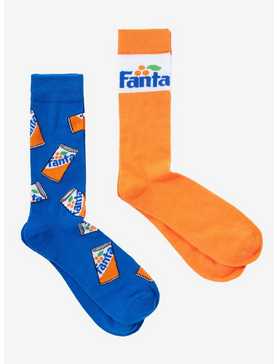 Coca-Cola Orange Fanta Crew Socks 2 Pair, , hi-res