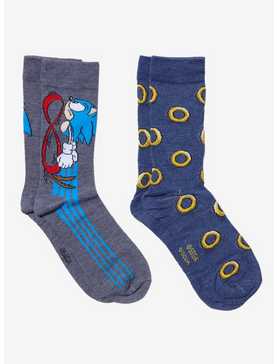 Sonic The Hedgehog Rings Crew Socks 2 Pair