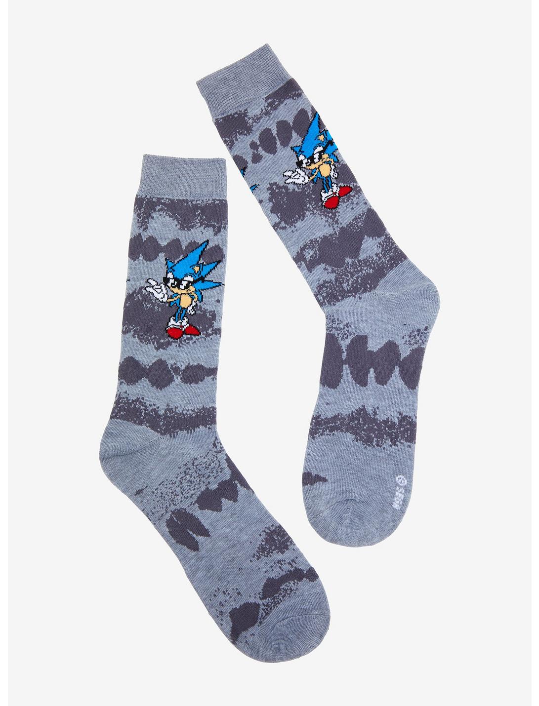 Sonic The Hedgehog Sunglasses Tie-Dye Crew Socks, , hi-res